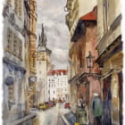 Miniatura fototapety Aquarellstadt
