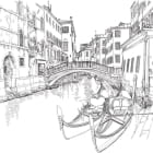 Miniatura fototapety Venedig, Zeichnung
