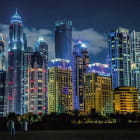 Miniatura fototapety Dubai bei Nacht