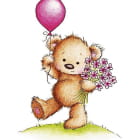Miniatura fototapety Teddybär mit Ball