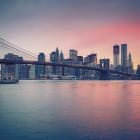 Miniatura fototapety Rosafarbener Sonnenuntergang in New York